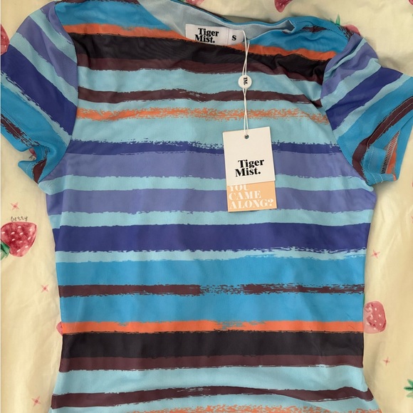 Tiger Mist Colorful Striped Top and Skirt Set - Picture 3 of 3